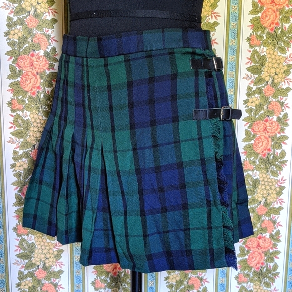 Plaid Pleated Skirt - Picture 1 of 6